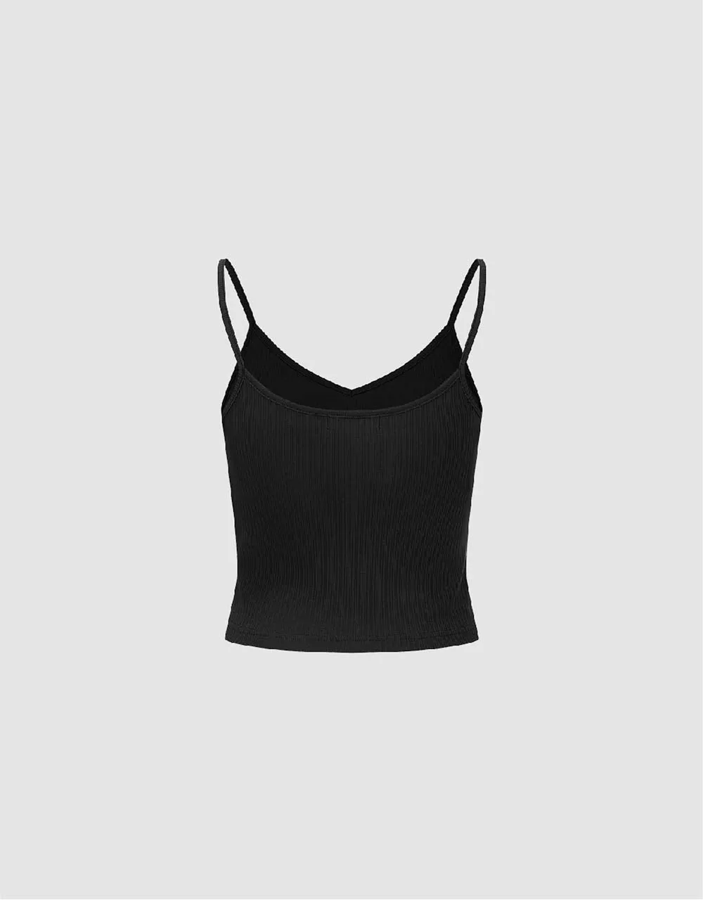 Basic V-Neck Knitted Cami Top