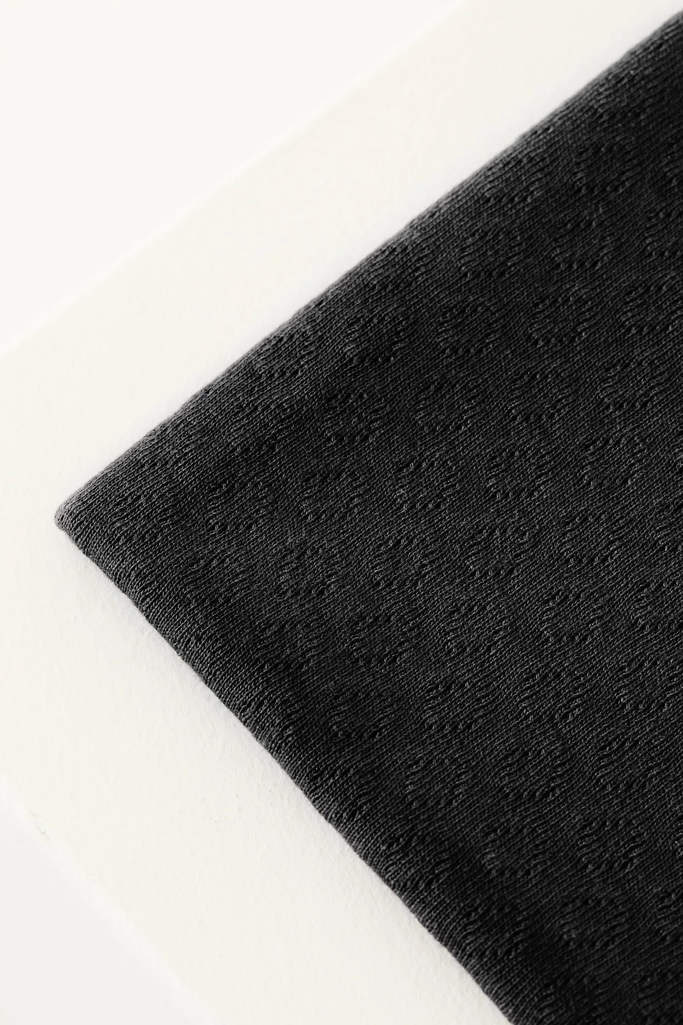 Black Organic Gem Pointelle Knit | Mind The Maker | By The Half Yard