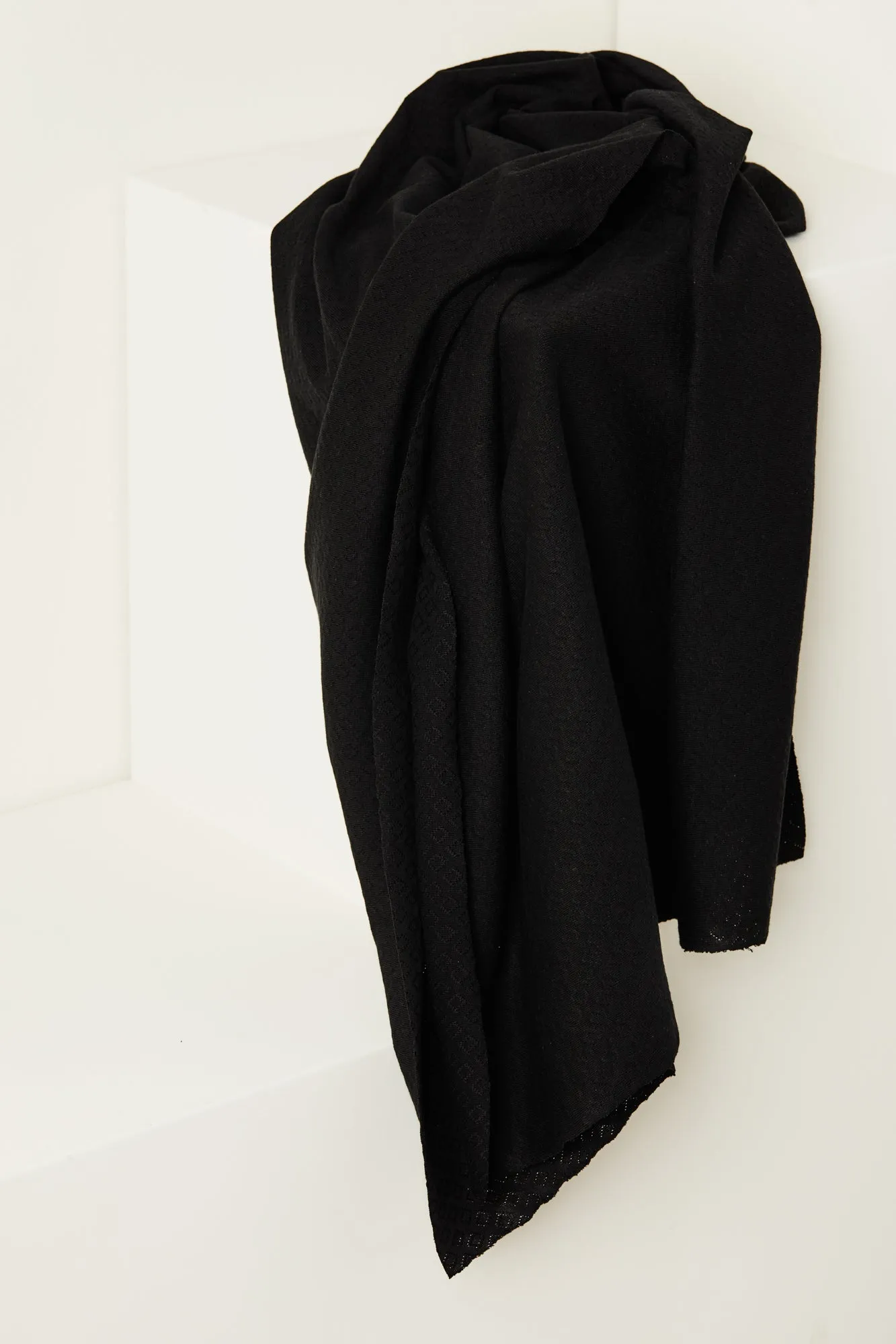Black Organic Gem Pointelle Knit | Mind The Maker | By The Half Yard
