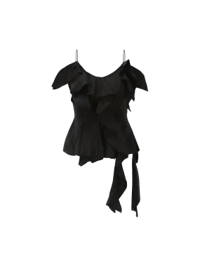 Black Petal Flutter Camisole