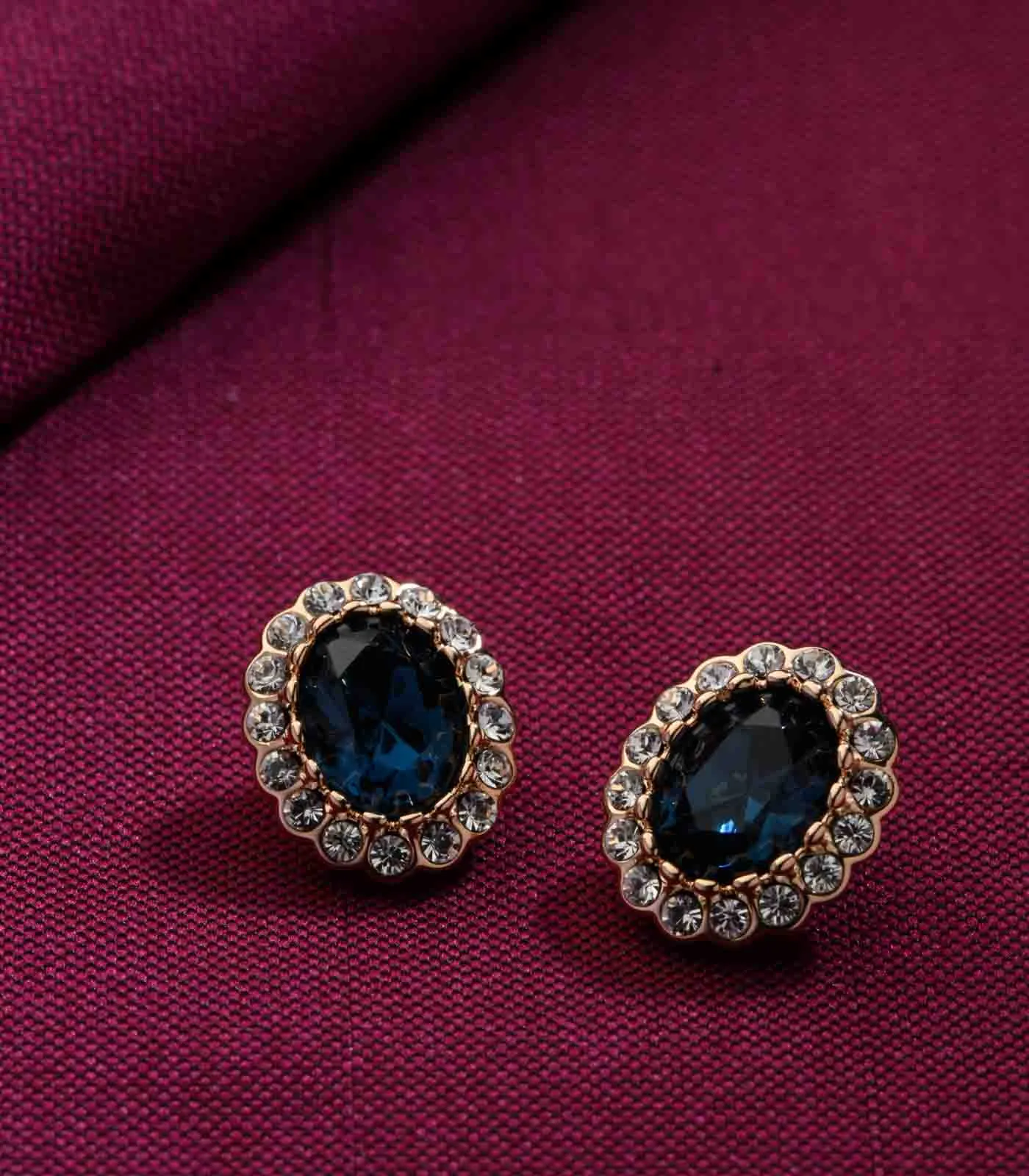 Blue Oval Tops (Brass)