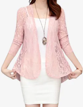 Boho Chic Summer Lace Cardigan - Bohemian Hollow Lace Sunproof Chiffon Summer Outwear