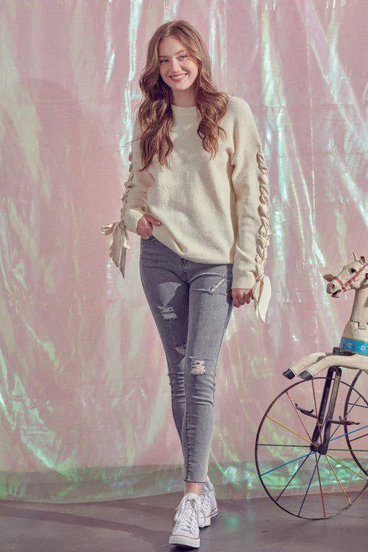 Bow Tie Knit Sweater