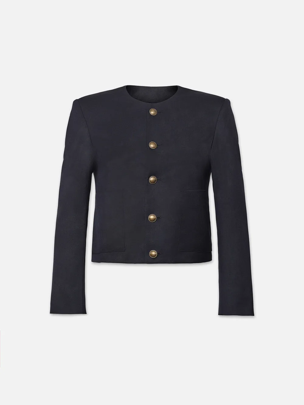 Button Front Jacket -- Navy