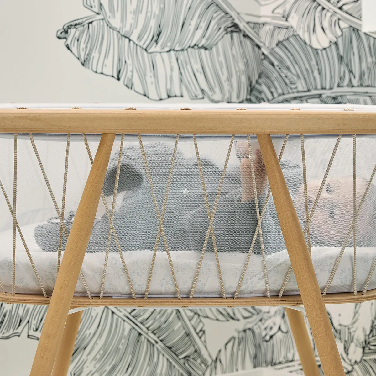Charlie Crane KUMI Mesh Crib with Organic Mattress - Desert