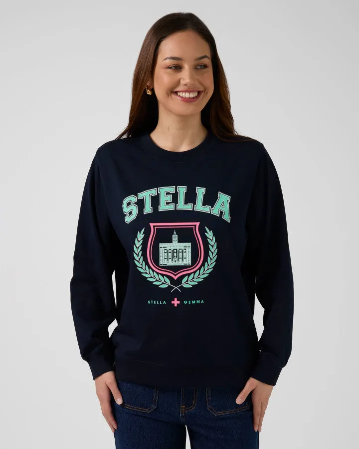 Classic Sweater - Navy Retro College