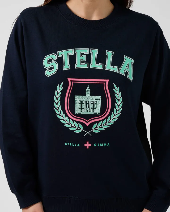 Classic Sweater - Navy Retro College