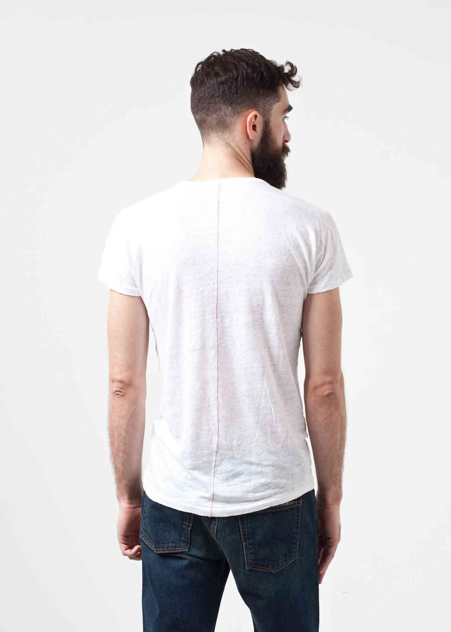 Comfort Tee in White Linen