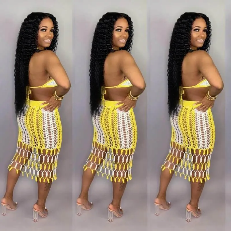 Crochet Beach Two Pieces Set