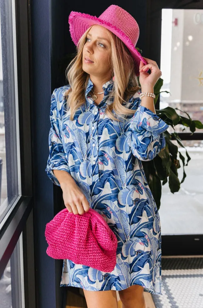 Darcy Dress, Cobalt Tropic