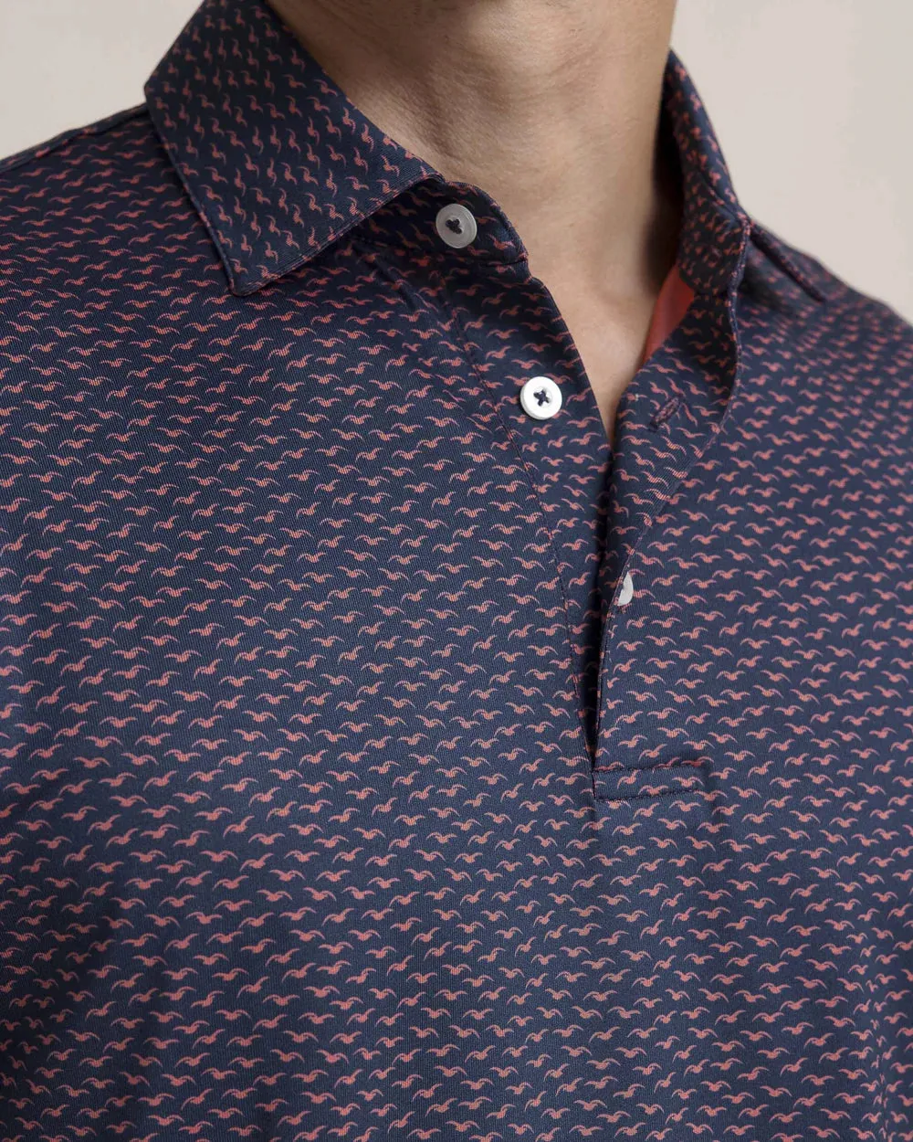 Driver Fall Flock Polo (Dress Blue)