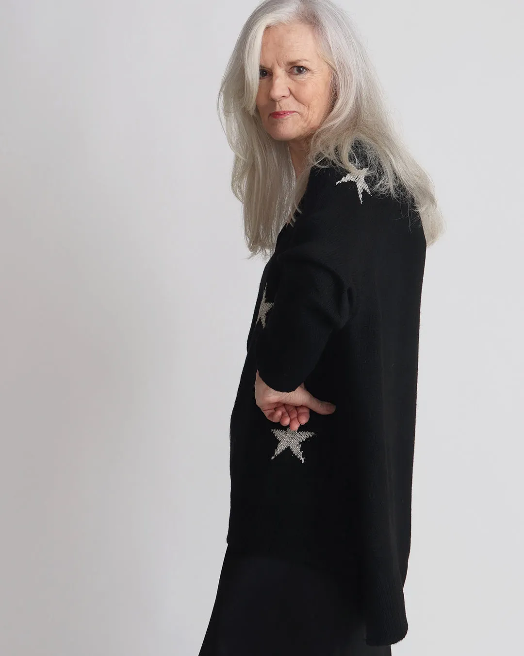 Estelle Star Jumper - Black