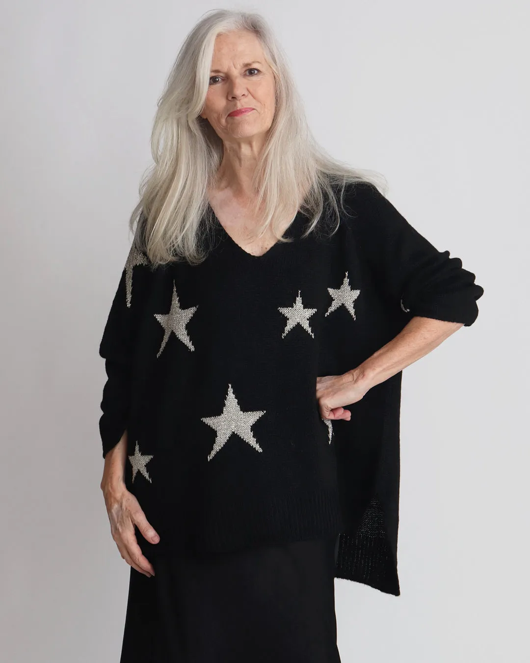 Estelle Star Jumper - Black