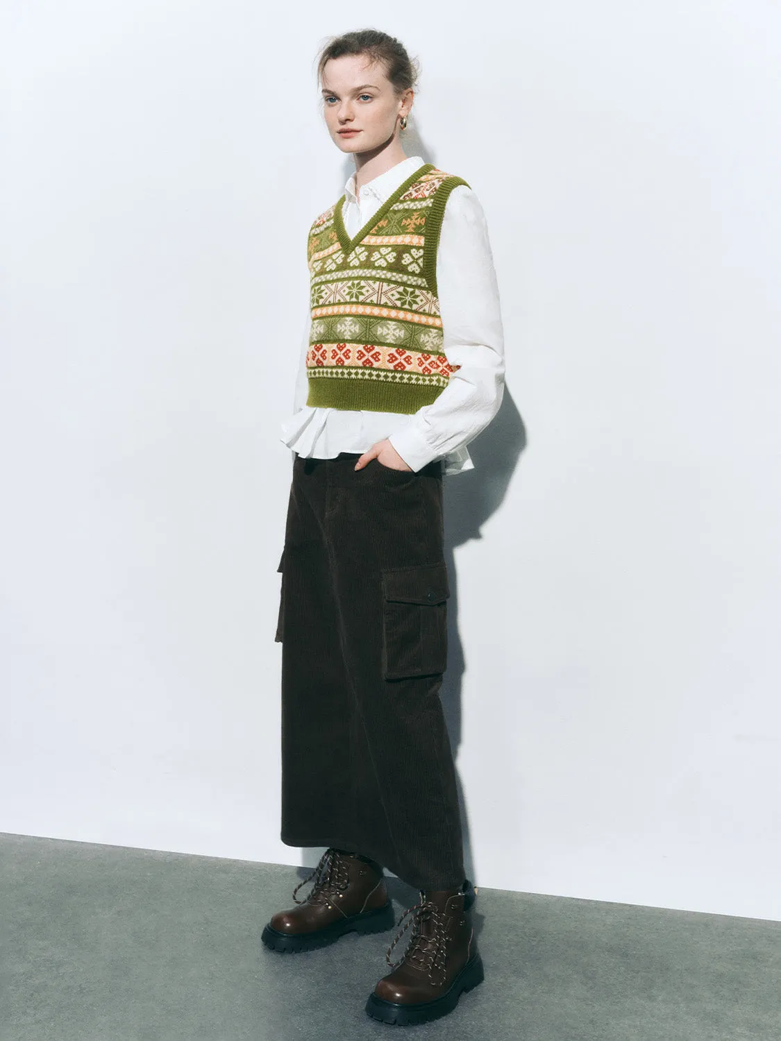 Fair Isle Knitted Sweater Vests