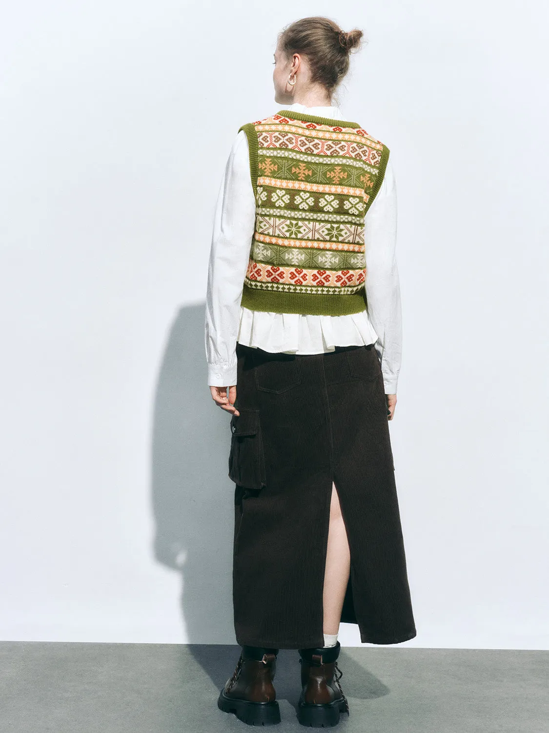Fair Isle Knitted Sweater Vests