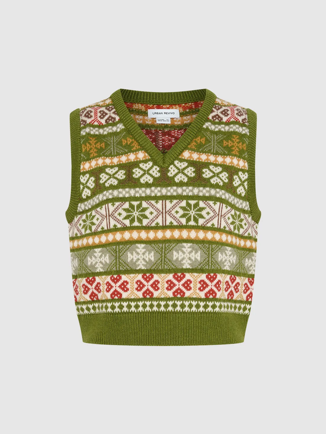 Fair Isle Knitted Sweater Vests
