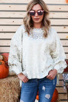 Foil Animal Print Sweater