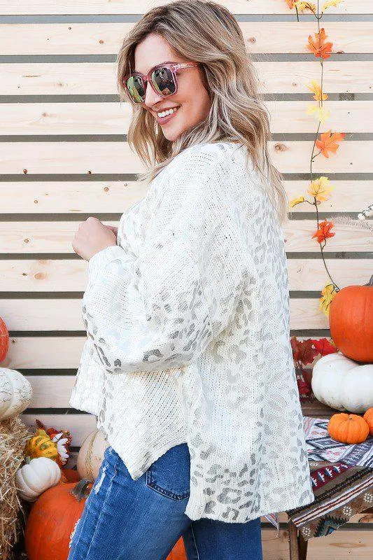 Foil Animal Print Sweater