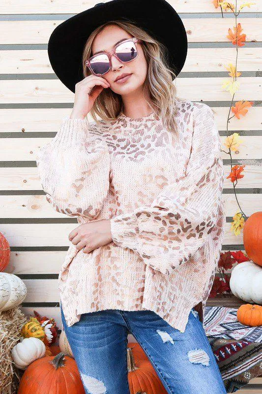 Foil Animal Print Sweater