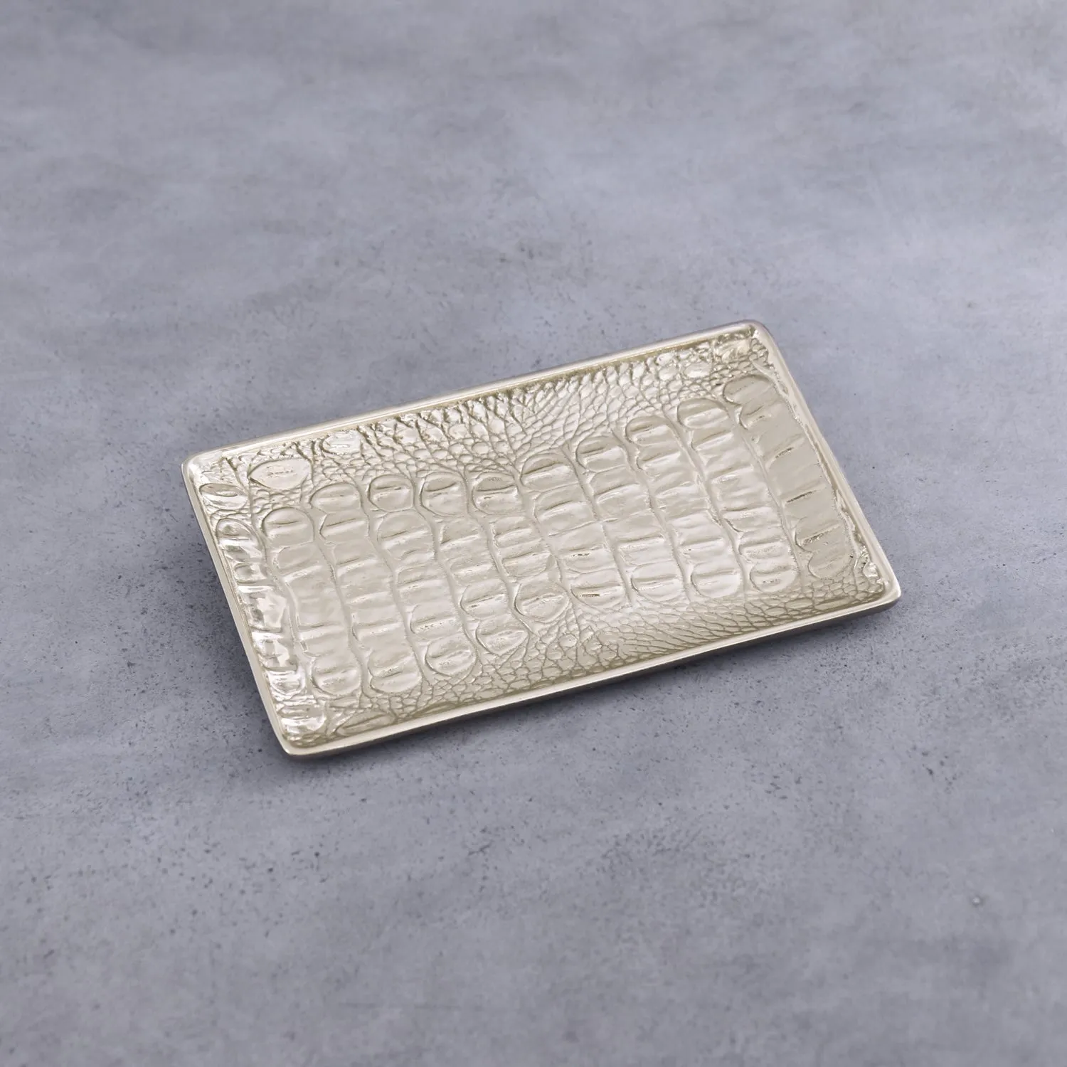 Giftables Sierra Modern Croc Mini Tray (Gold)