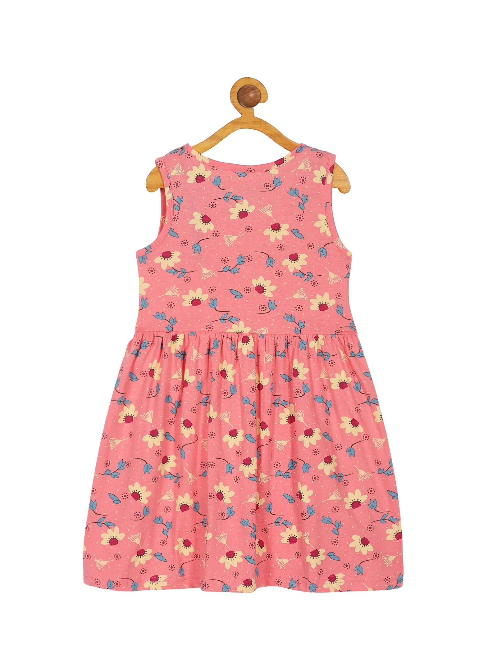 Girls Sleeveless Yoke Gather Dress Pack of 2