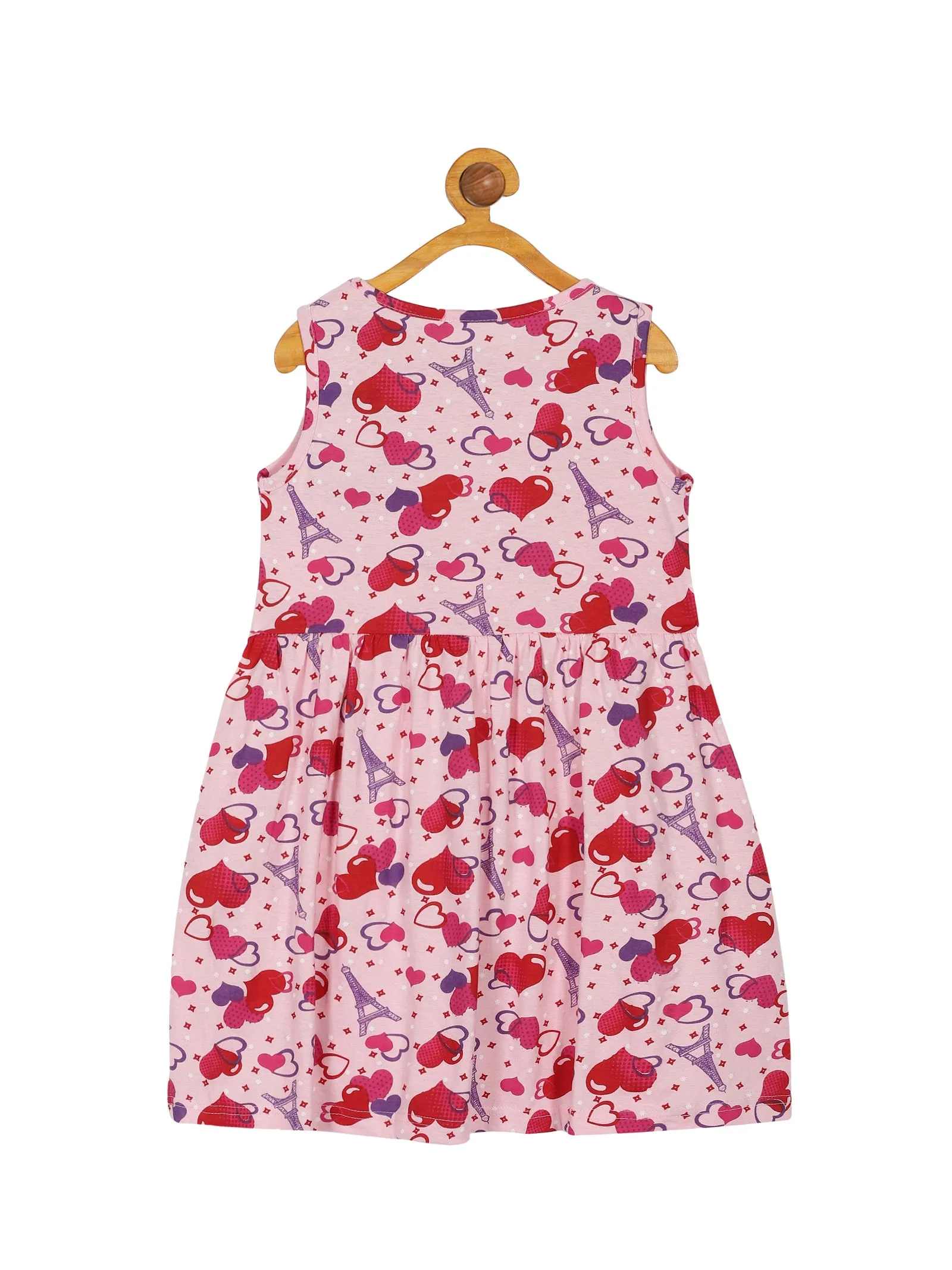 Girls Sleeveless Yoke Gather Dress Pack of 2