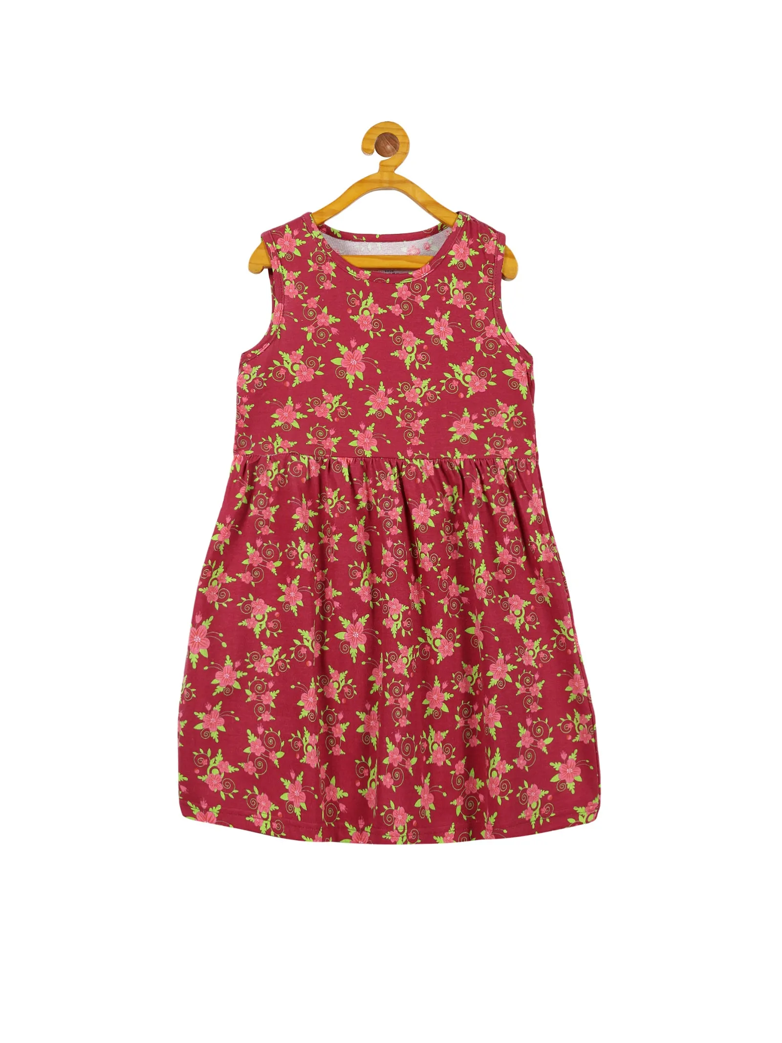 Girls Sleeveless Yoke Gather Dress Pack of 2