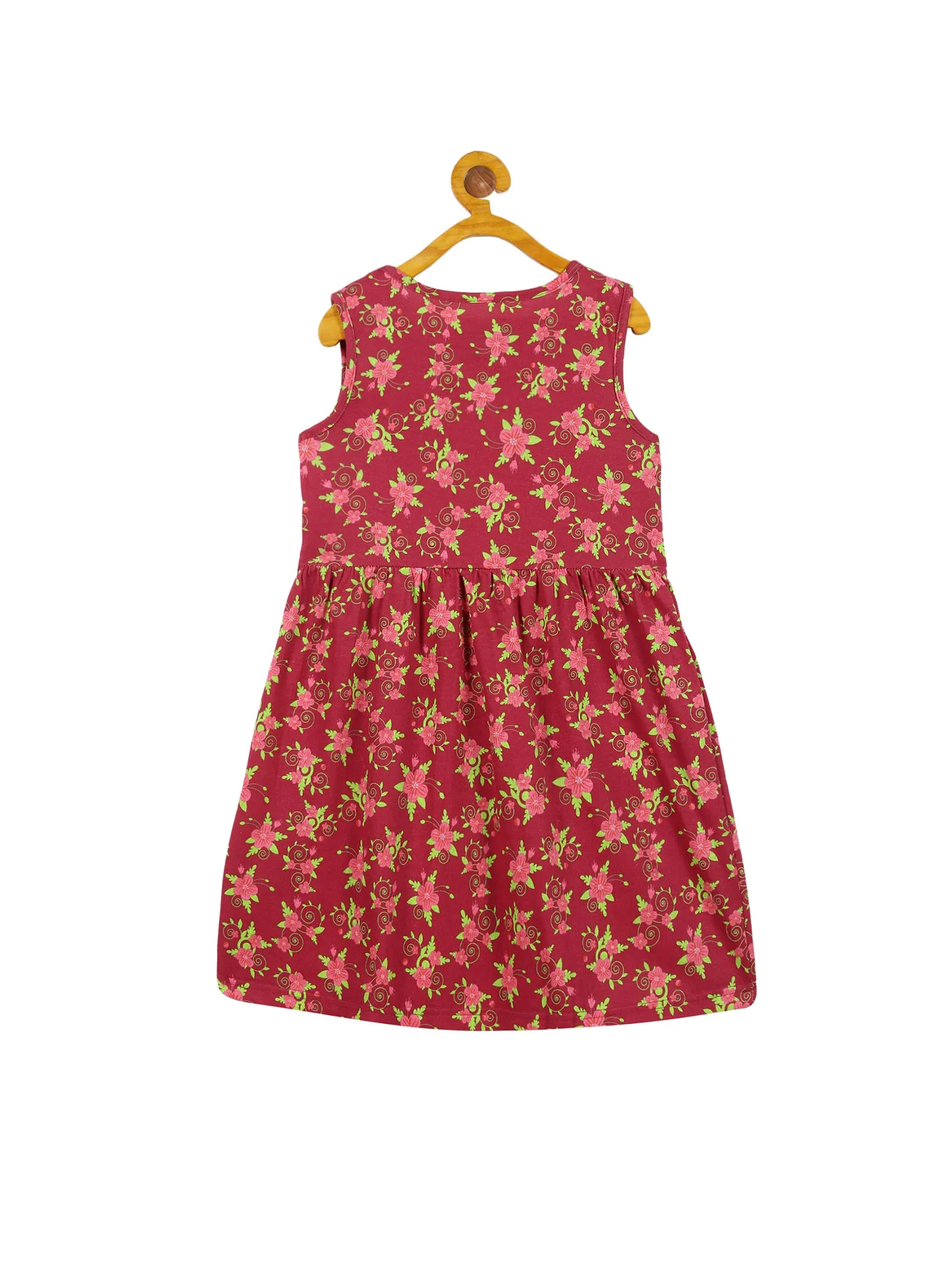 Girls Sleeveless Yoke Gather Dress Pack of 2