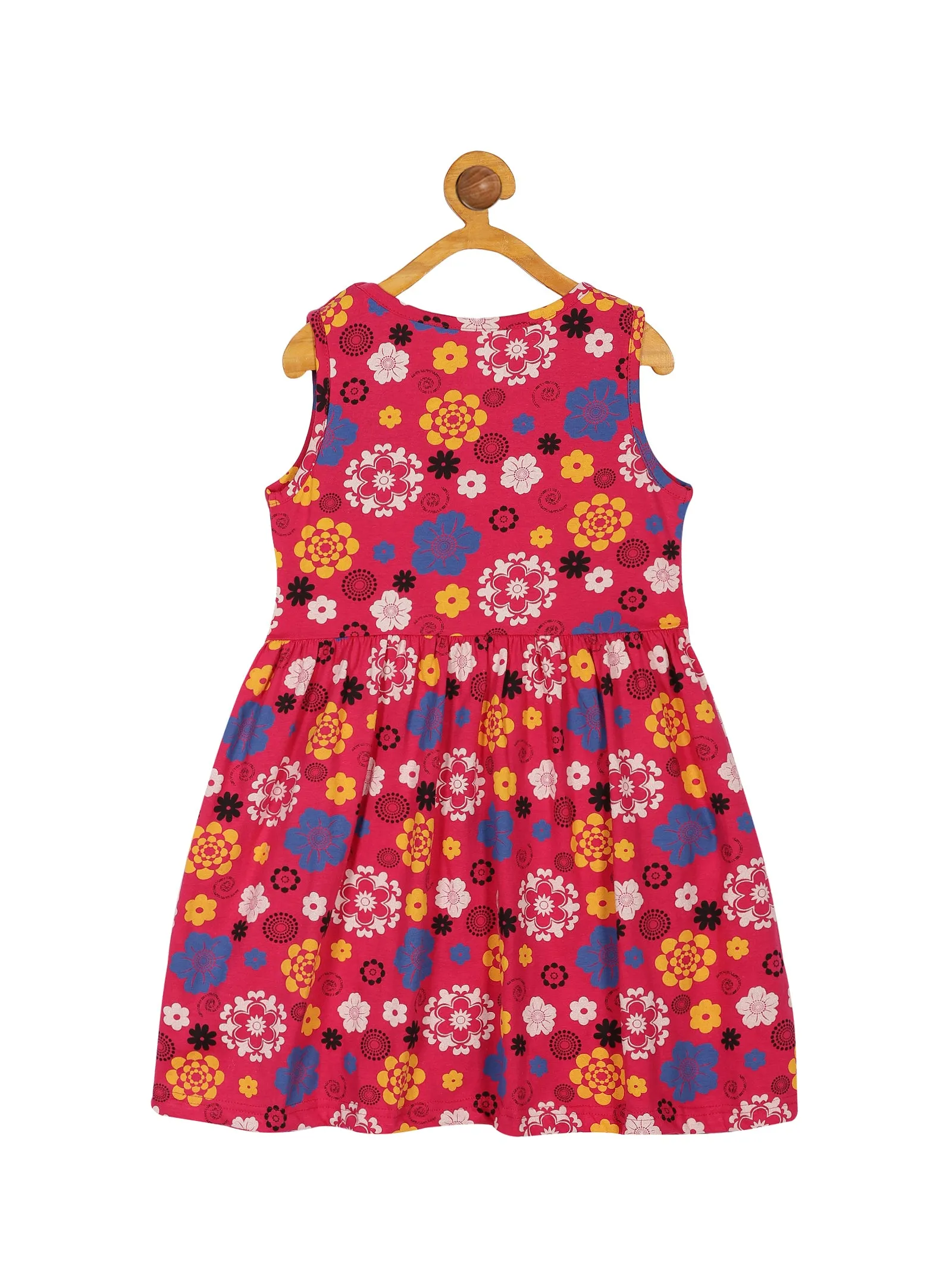 Girls Sleeveless Yoke Gather Dress Pack of 2