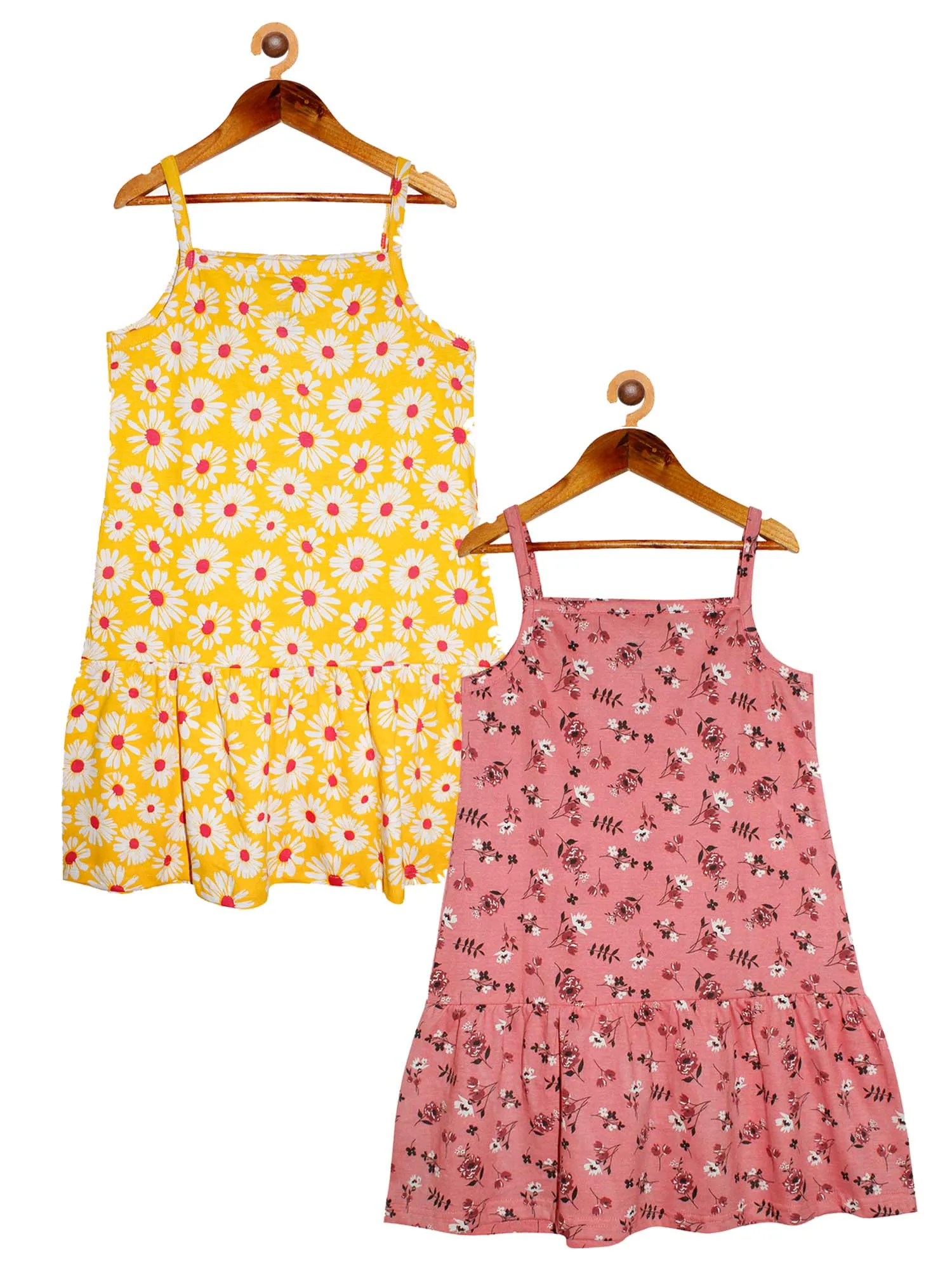Girls Strap Dress with frill - Pack of 2