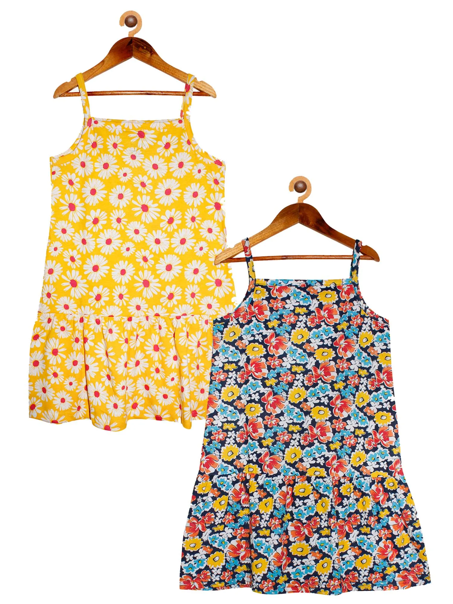 Girls Strap Dress with frill - Pack of 2