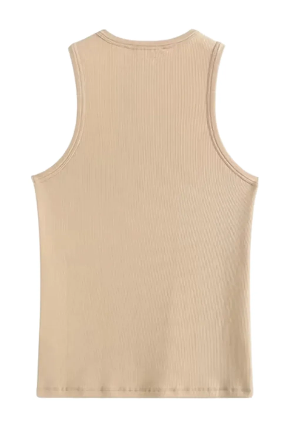 'Gloria' Sleeveless Round-Neck Tank Top (2 Colors)