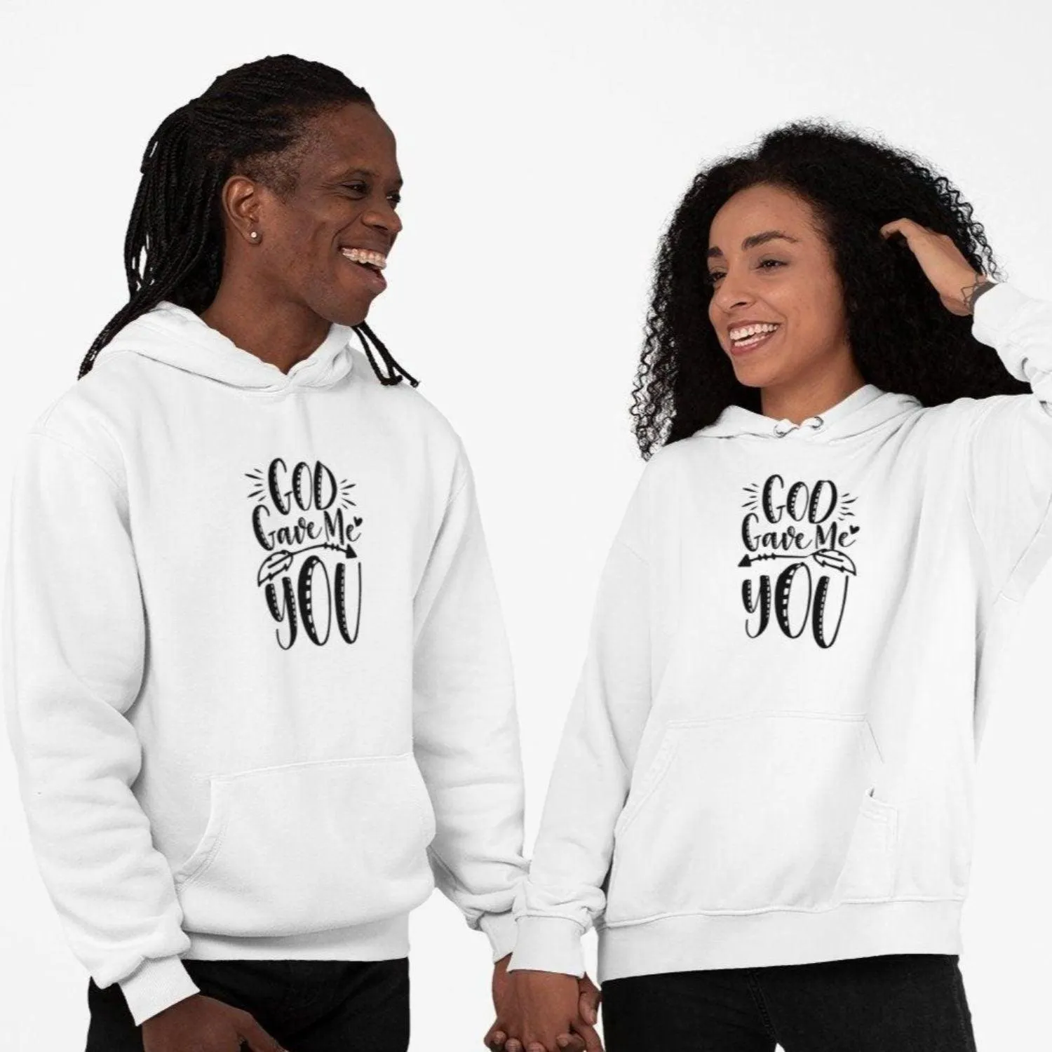 God Gave Me You Couple Matching Outfits: Perfect for Lovers, Valentine's Gift, Beau/Belle Attire