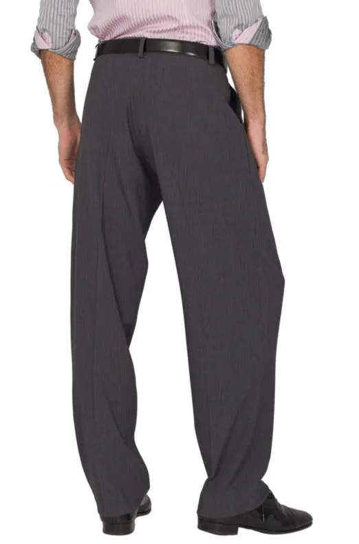Grey Tango Pants With Four Pleats
