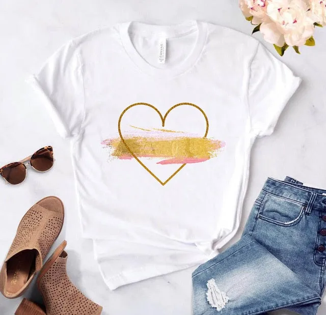 Heart Print T-Shirts