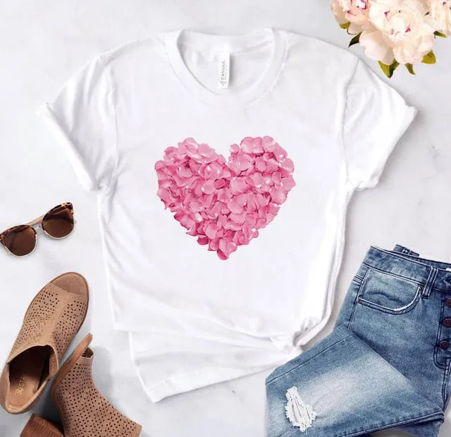 Heart Print T-Shirts