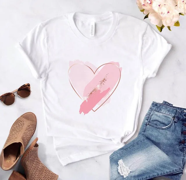 Heart Print T-Shirts