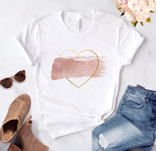 Heart Print T-Shirts