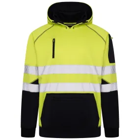 High Vis 3 Pockets 5 thread Pullover Hoodies - Yellow/Navy