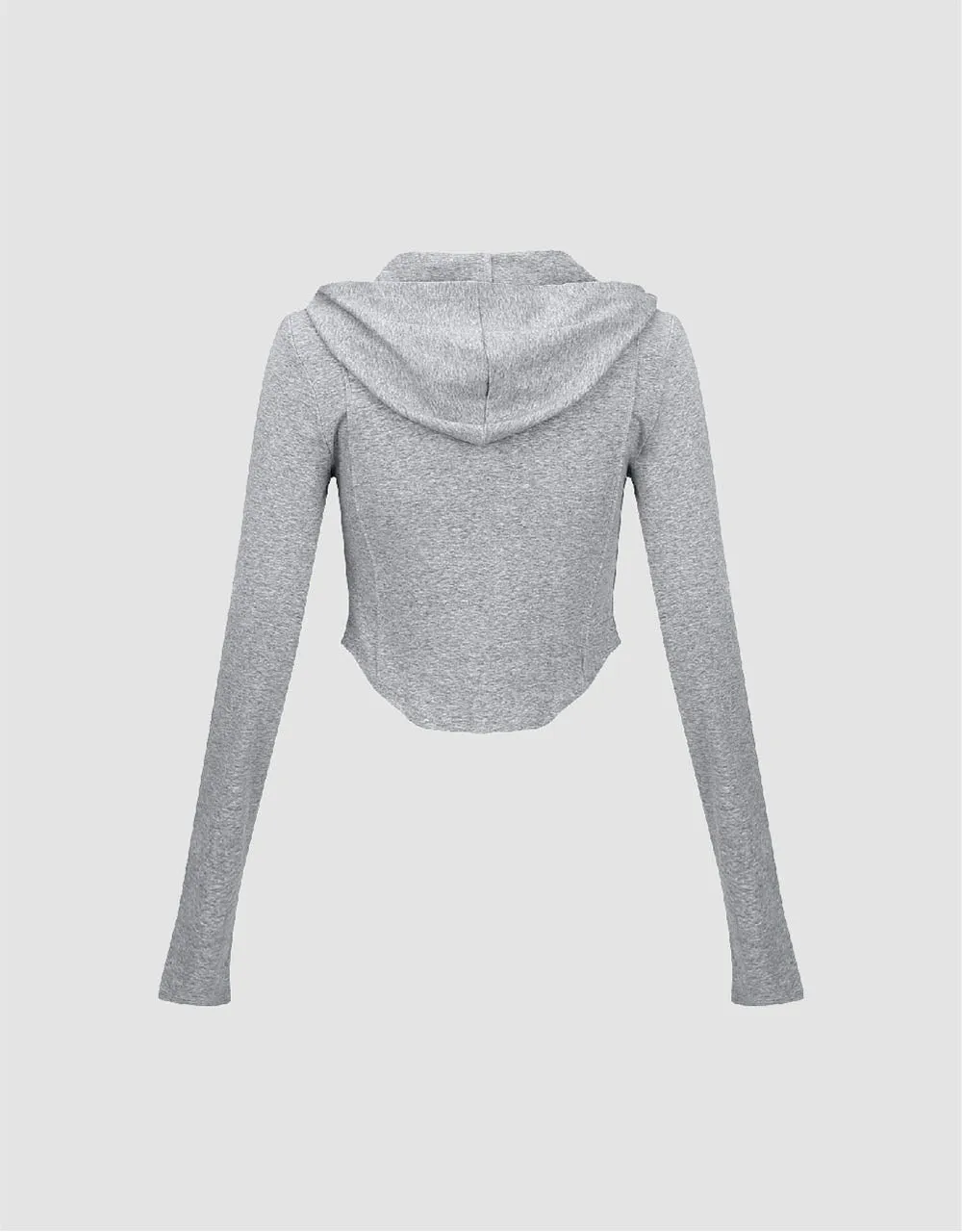 Hooded Skinny Knitted T-Shirt