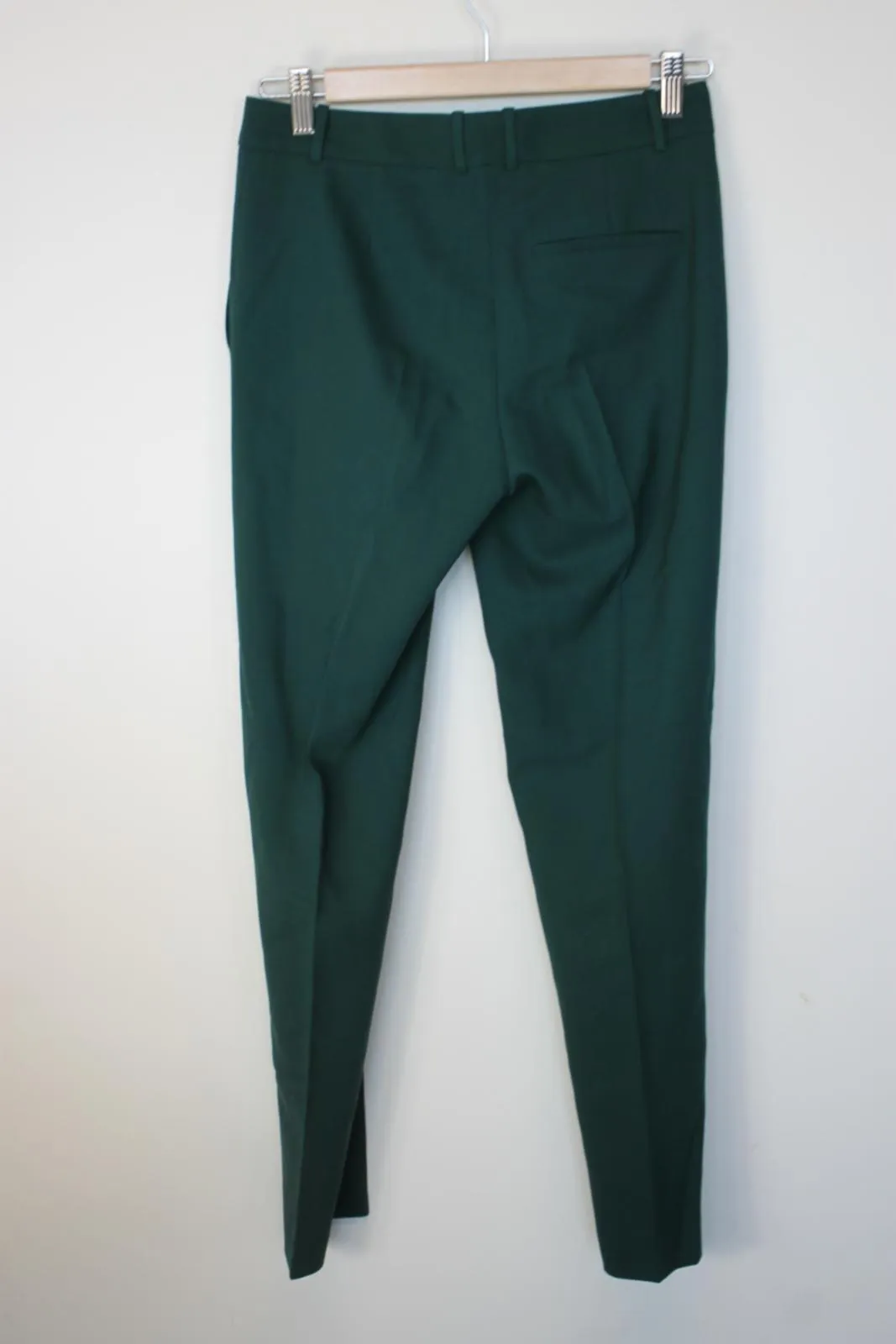 HUGO BOSS Ladies Green Wool Tapered Dress Trousers FR34 UK4