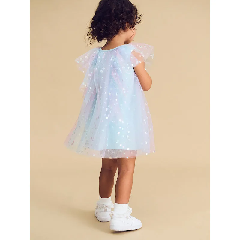Huxbaby Daisy Seashell Tulle Flutter Dress