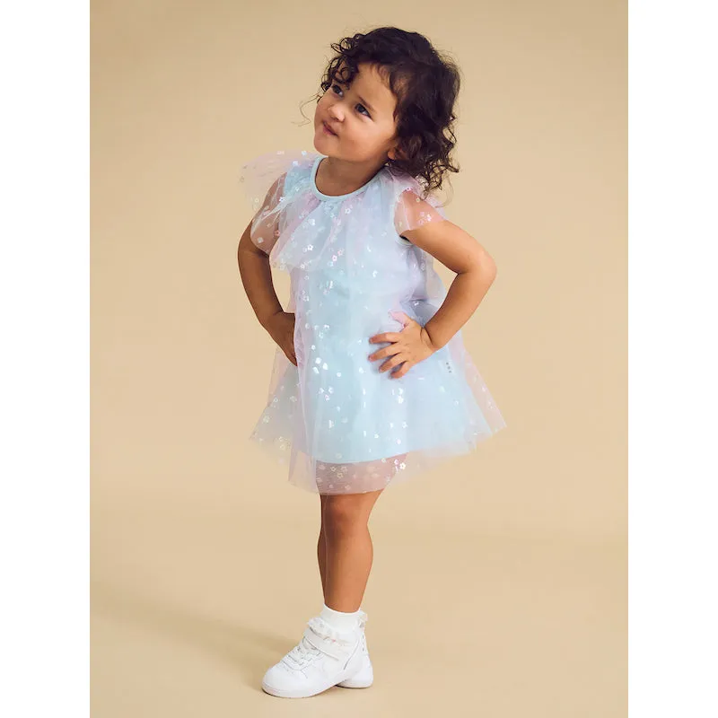 Huxbaby Daisy Seashell Tulle Flutter Dress
