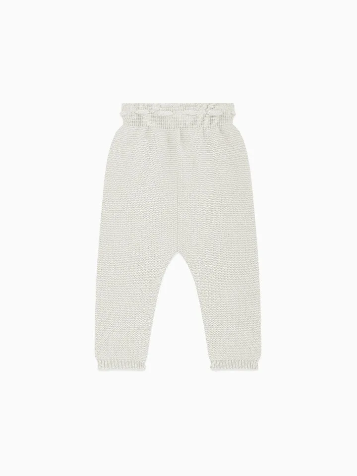 Ivory Fino Cotton Baby Knitted Pants