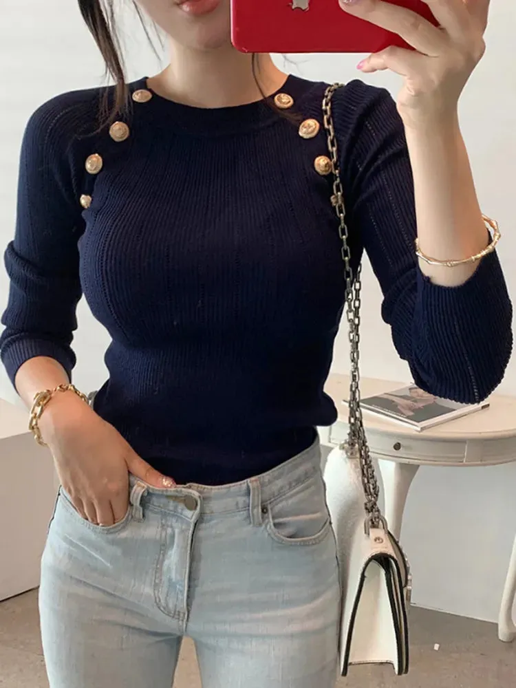 Ivyshape | Casual Charm Sweater