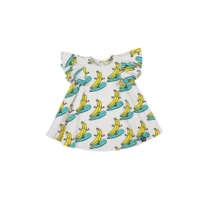 Kukukid Pom pom Dress Grey Banana