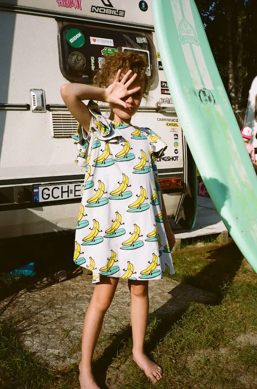 Kukukid Pom pom Dress Grey Banana
