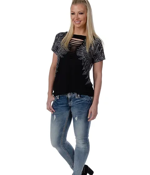 Liberty Wear Collection Tops:  Rise Above Black