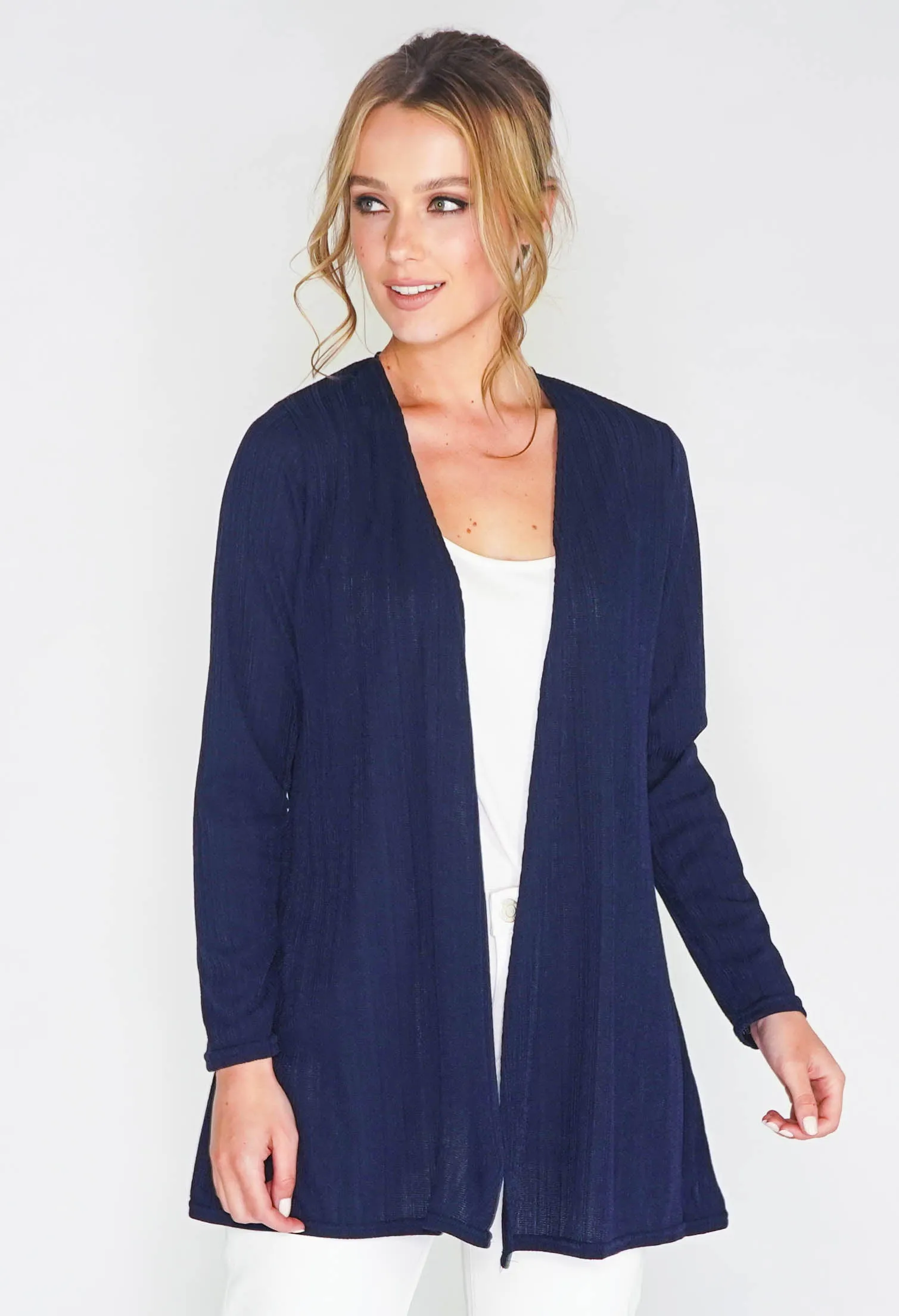 LIGHTWEIGHT RIB EDGE TO EDGE CARDI