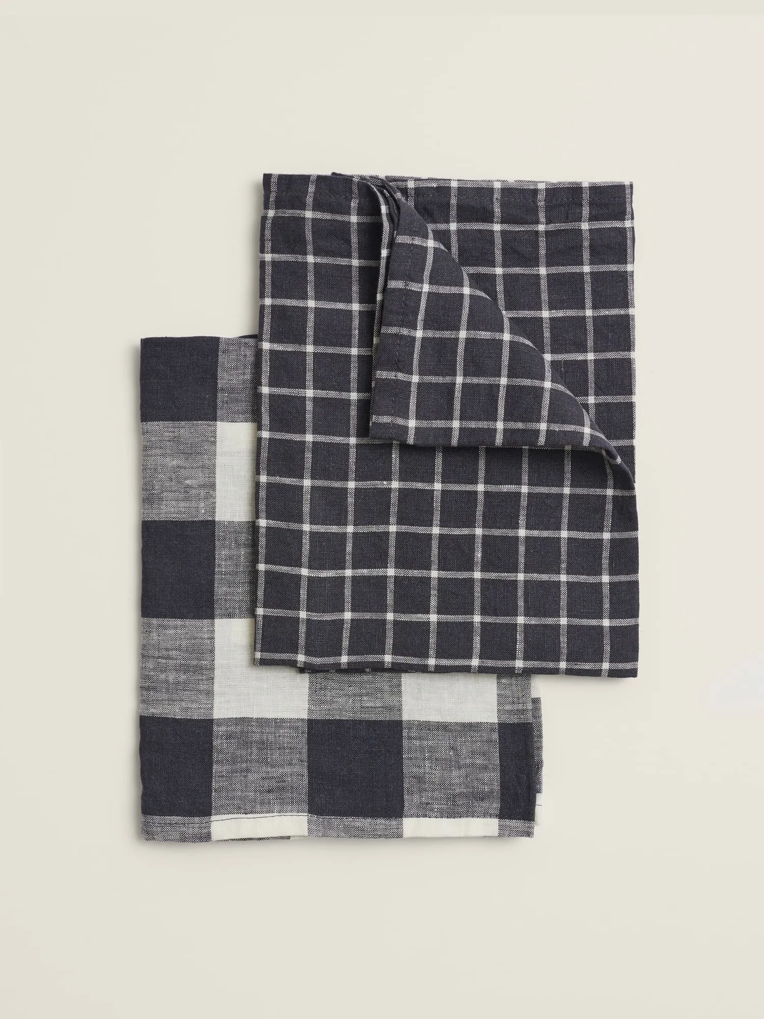 Linen Tea Towel Set (2 units) in Navy